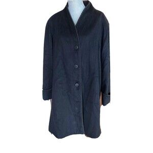 MDP Mario De Pinto Vintage Women’s Oversized Black Wool Coat XL